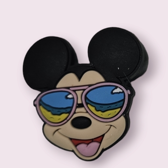 4/$8 Decorative Crocs Charm Shoe Charm - Mickey Mouse w/Sunglasses - Picture 1 of 3